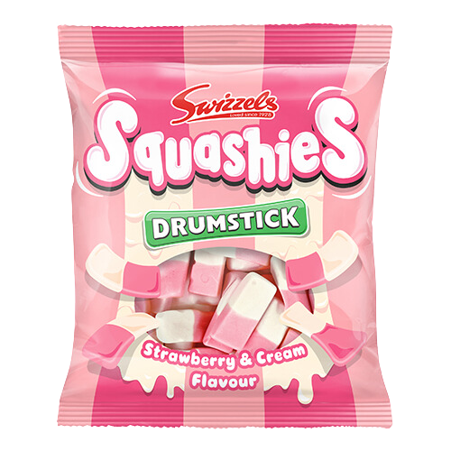 Swizzels squashies Drumstick Strawberry and cream 120 gm