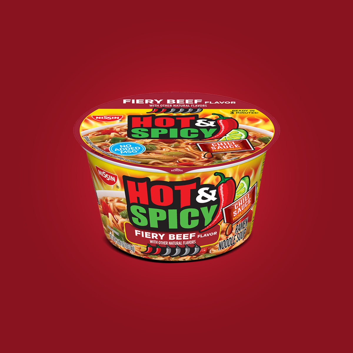 Nissin Hot & Spicy  Fiery Beef Flavor 93g