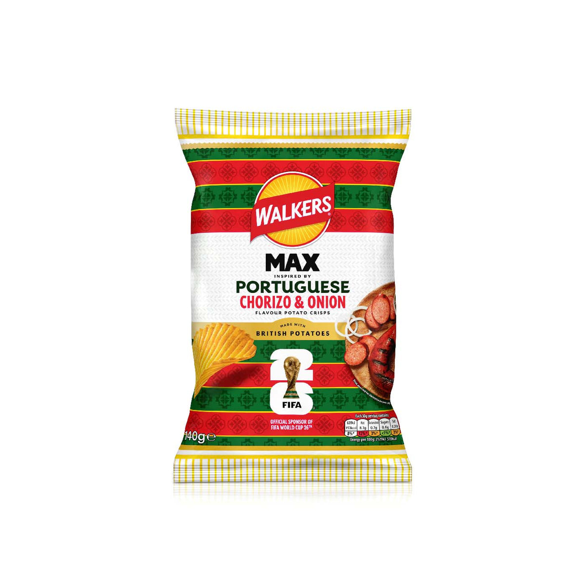 Walkers Portuguese Chorizo & Onion 140g