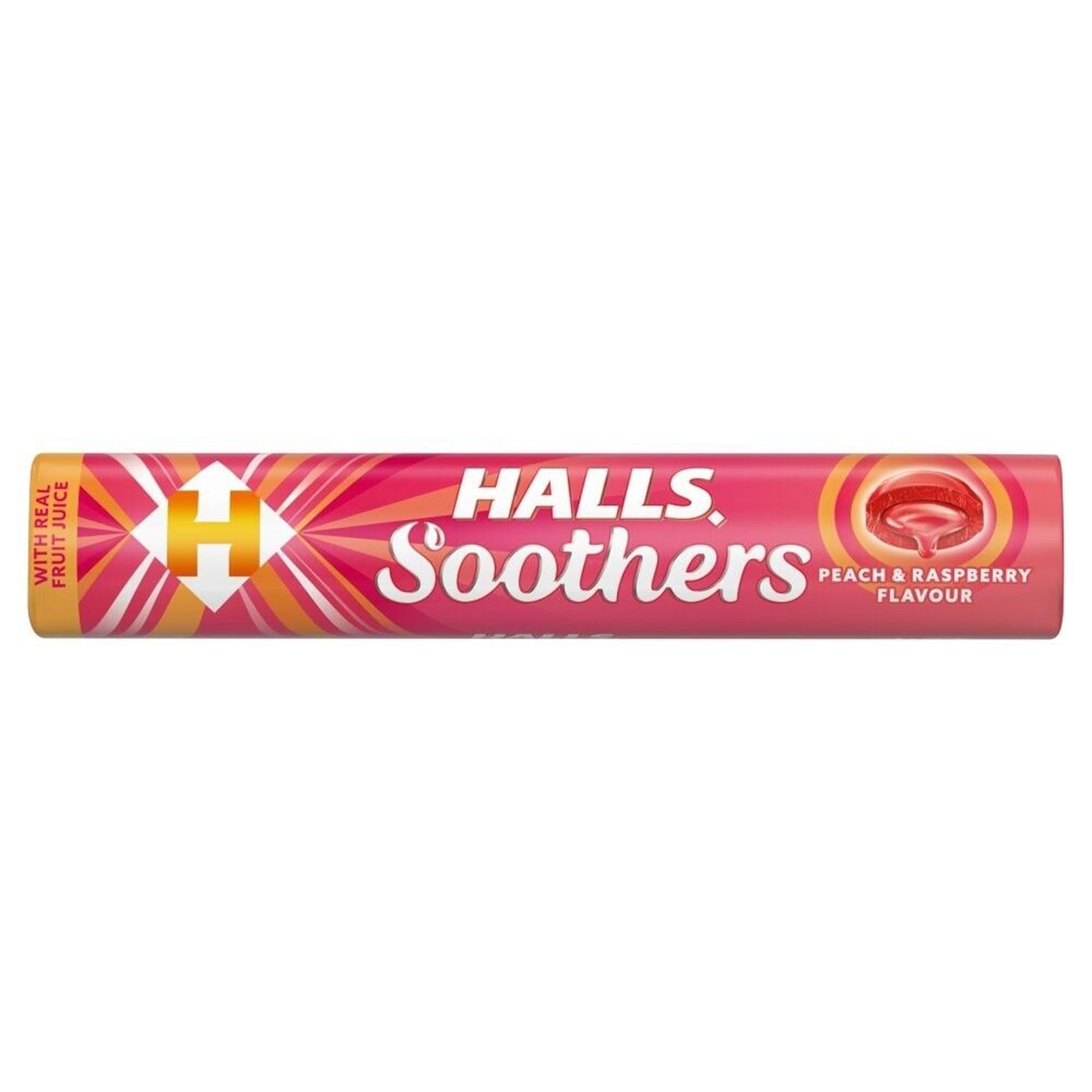 Halls Soothers Peach and Raspberry 45g
