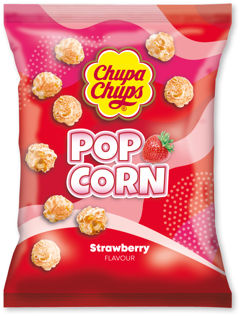 Chupa Chups Pop Corn Strawberry 90g