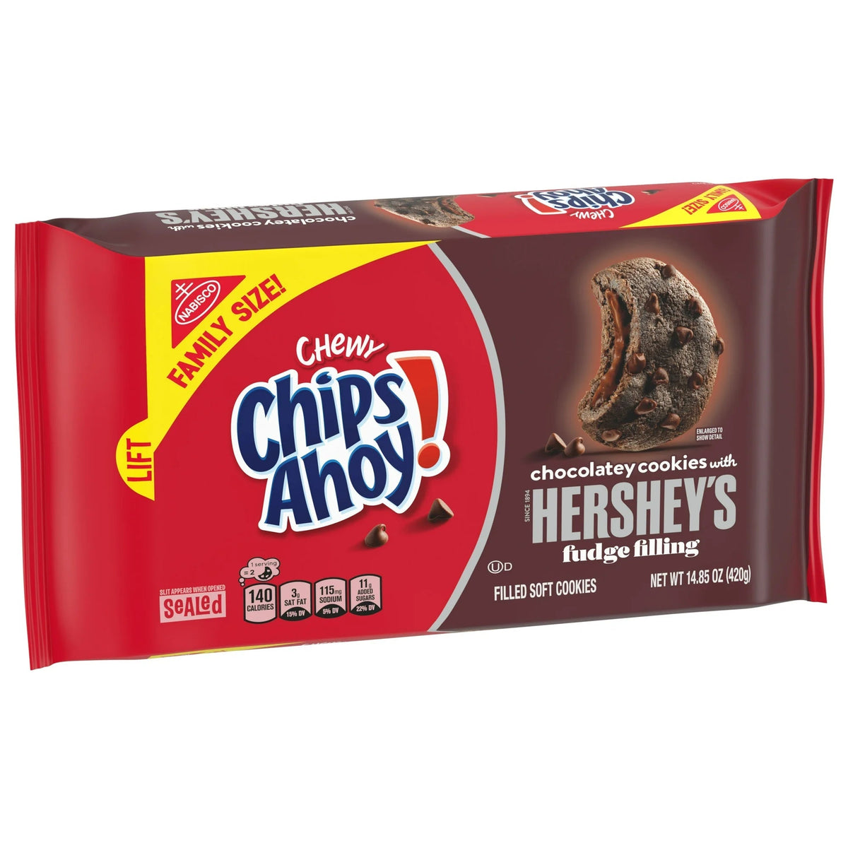 Chips Ahoy Hershey's Fudge Filling Chocolatey Cookies 420g