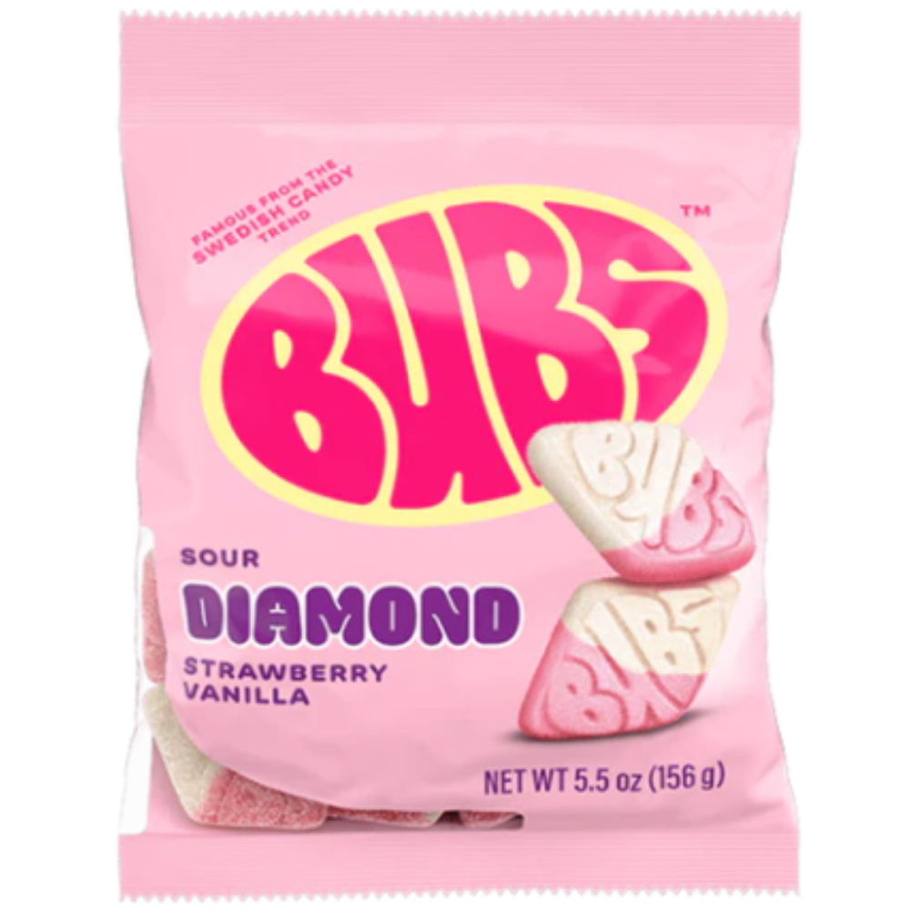 Bubs Sour Diamond strawberry vanilla 156g