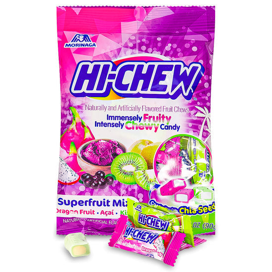 Hi-Chew Immensely Fuity Intensely Chewy Candy Dragon fruit,Acai,kiwi