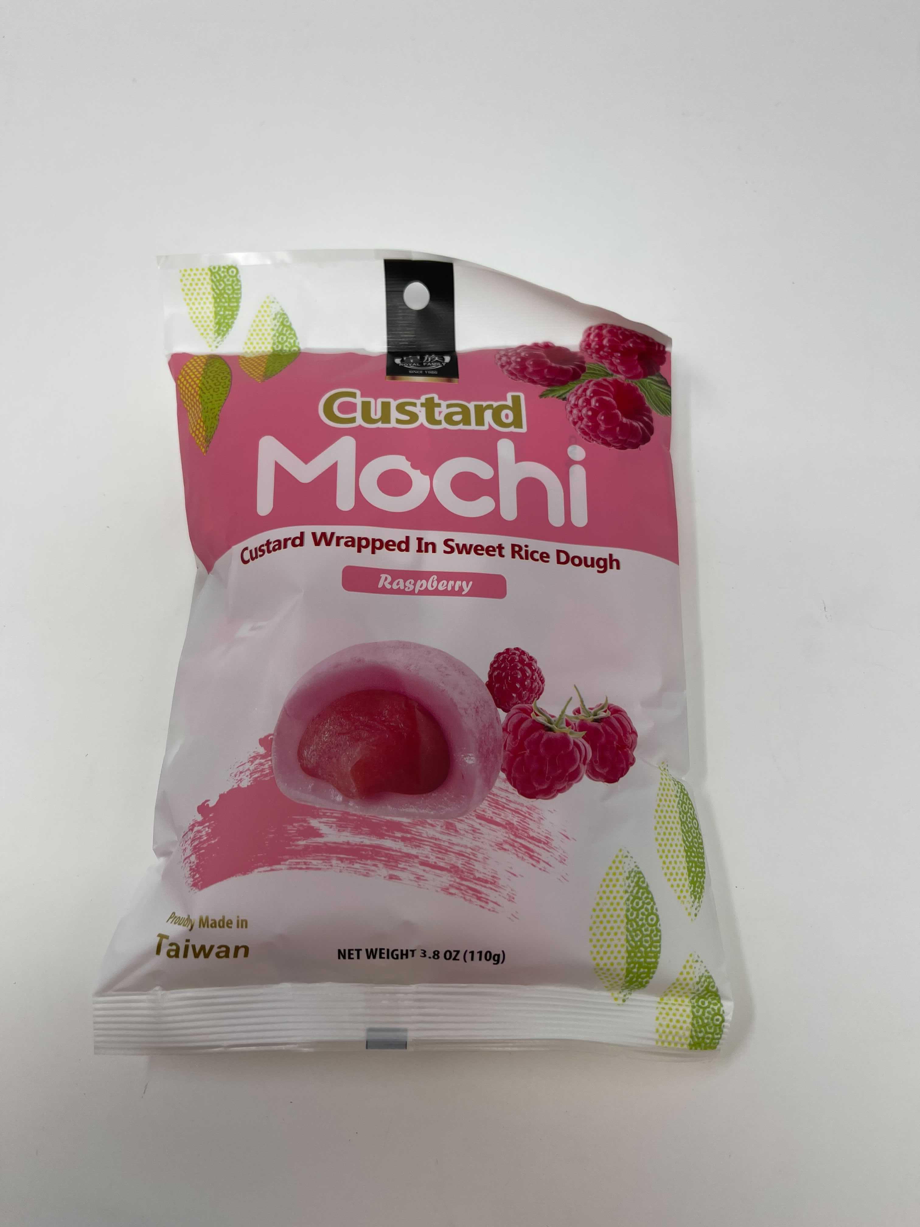 Mochi Custard Wrapped in Sweet Rice Dough Raspberry 110g