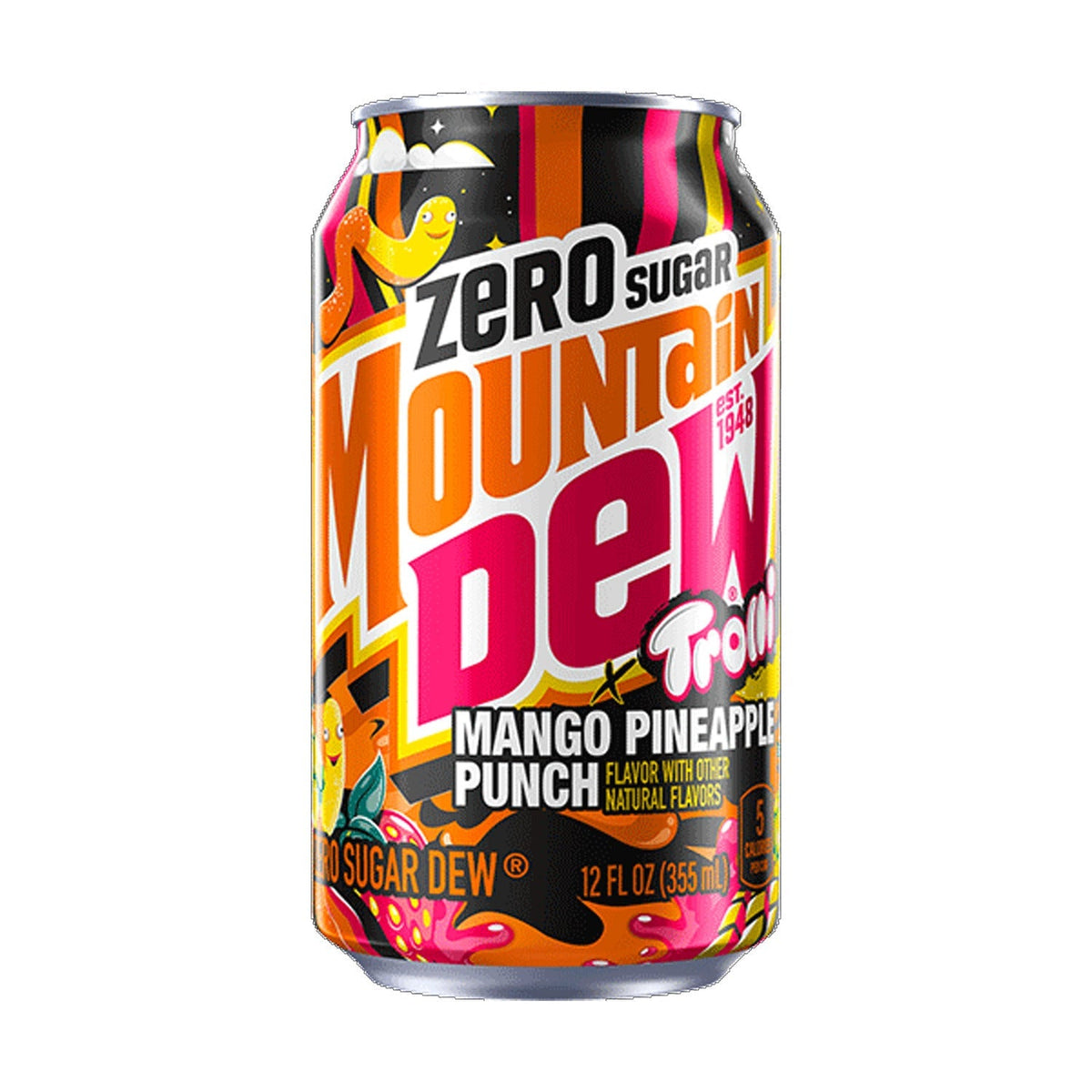 Mountain Dew Trolli Mango Pineapple Punch Zero Sugar 355ml