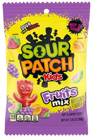 Sour patch kids fruit mix 208 gm