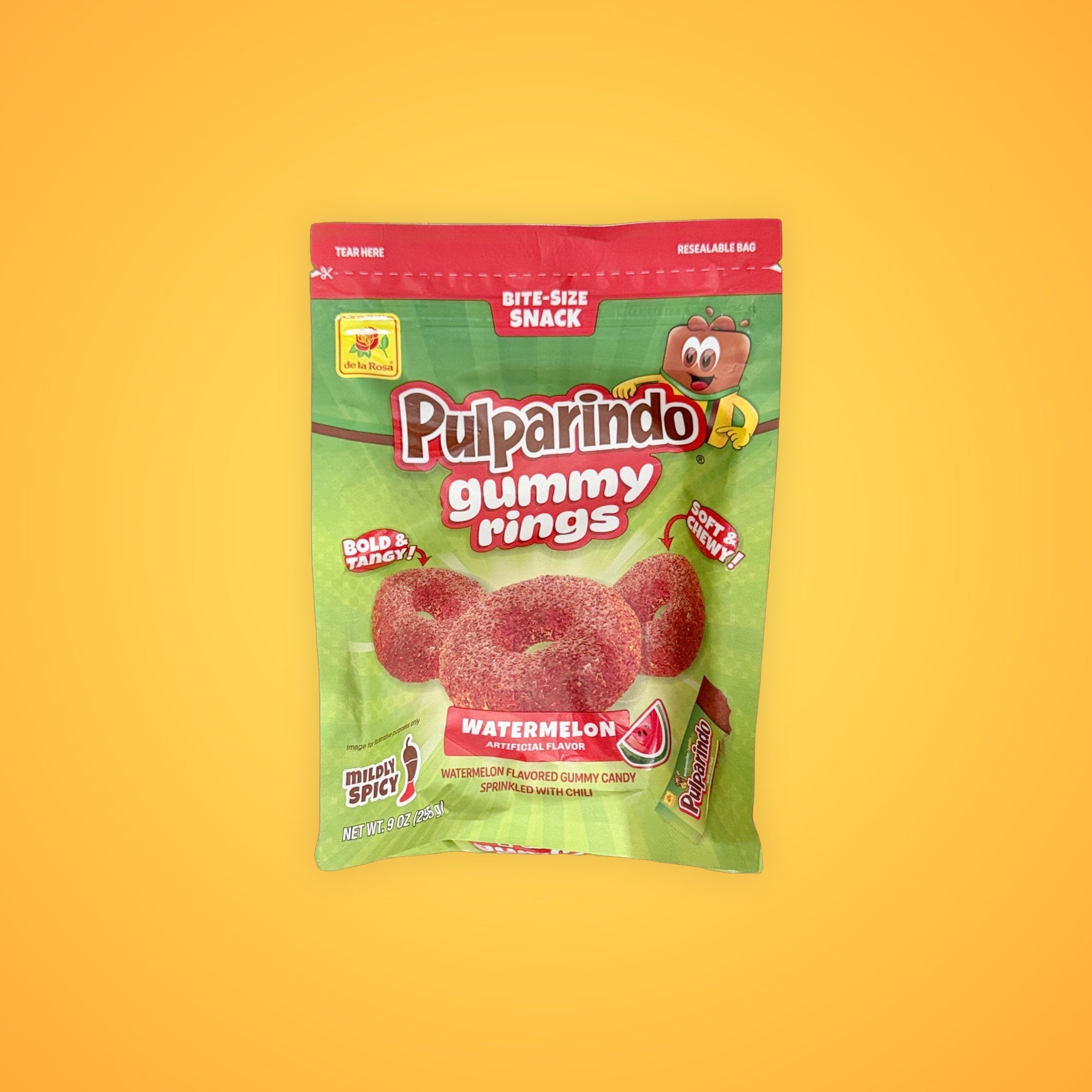 Pulparindo Gummy Rings Watermelon 255g