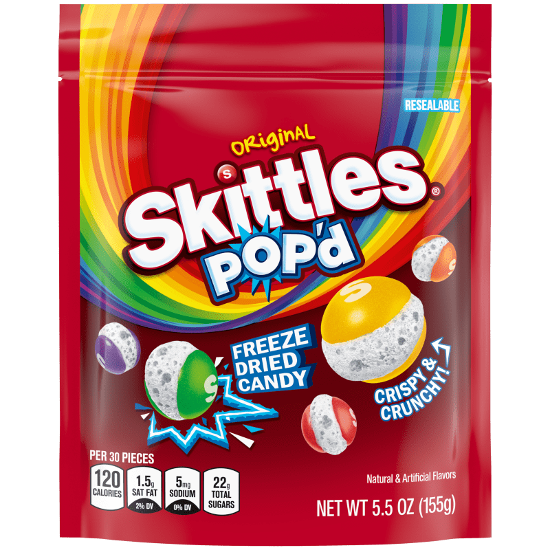 Skittles Pop'd Freeze Dried Candy 50g