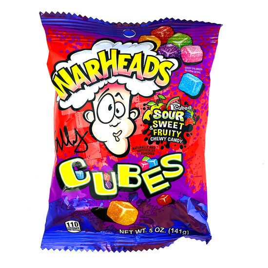 Warheads Sour Sweet & Fruity Chewy Candy Cubes 141g