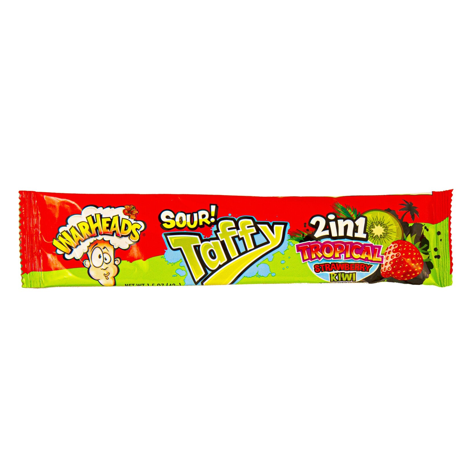 Warheads sour taffy 2in1 tropical straberry kiwi